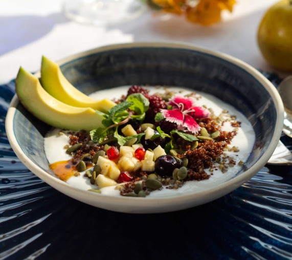 Avocado and Passion Fruit Breakfast Bowl with Bajra and Ragi